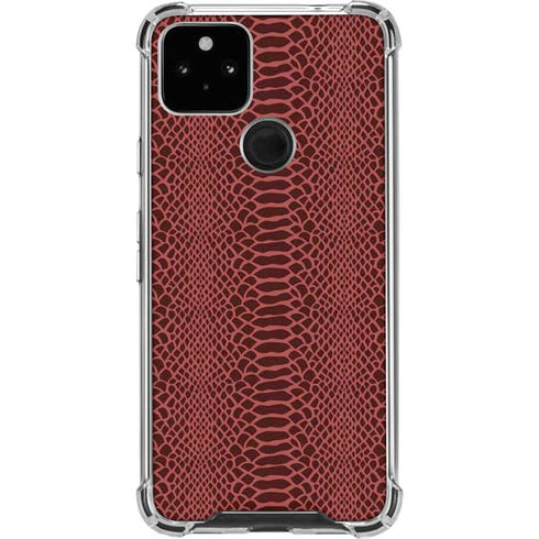 Marsala Snake Skin Pixel Cases